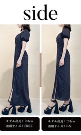 モデル:153cm(着用サイズ:F-S/FREE 着用カラー:BLK)