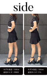 モデル:164cm(着用サイズ:FREE/F-L 着用カラー:BLK)