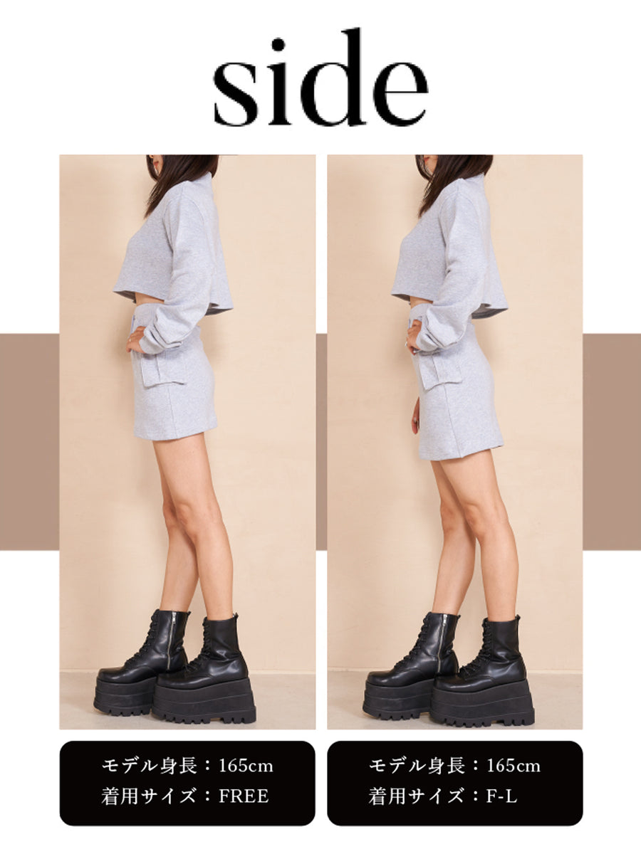 モデル:165cm(着用サイズ:FREE/F-L 着用カラー:GRY)