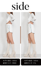 モデル:163cm(着用サイズ:FREE/F-L 着用カラー:WHT)