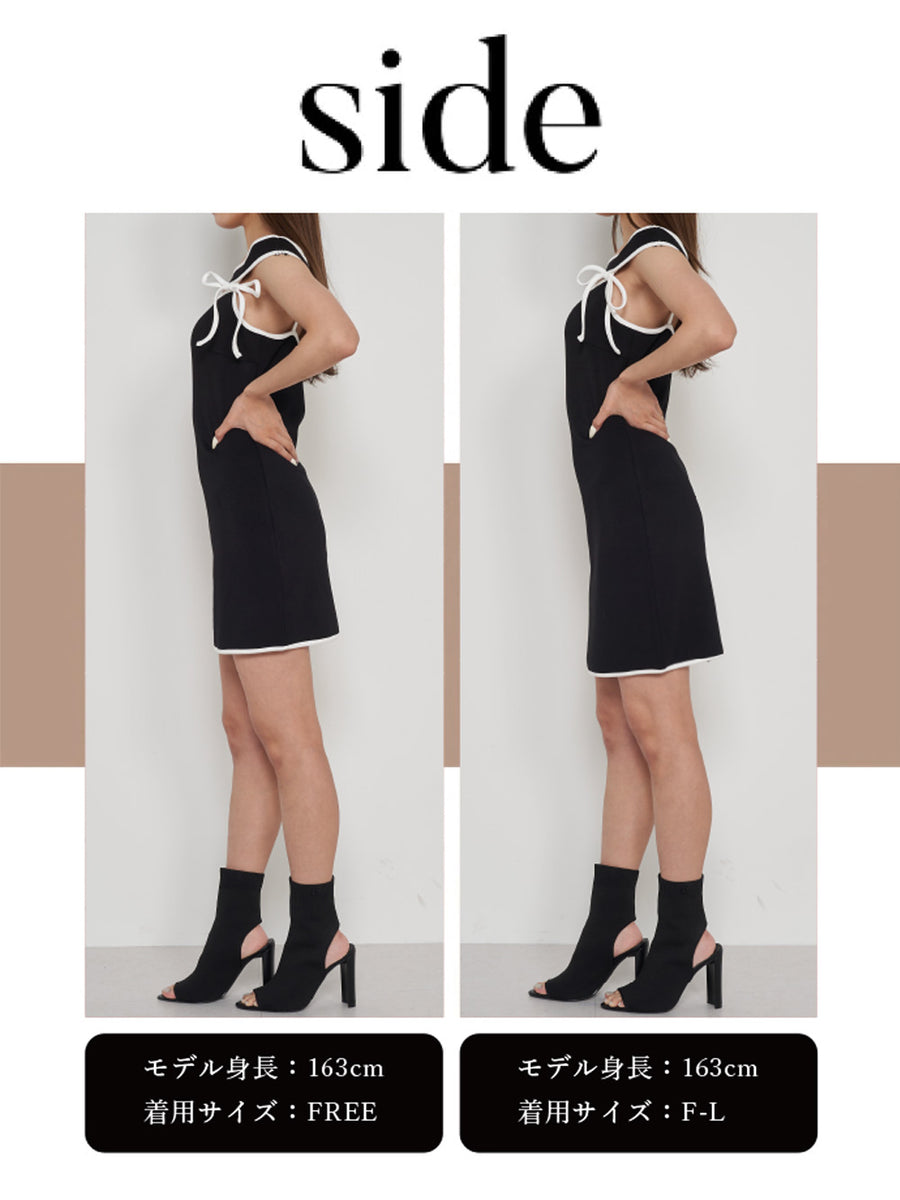 モデル:163cm(着用サイズ:FREE/F-L 着用カラー:BLK)
