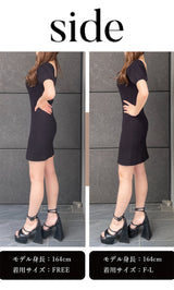 モデル:164cm(着用サイズ:FREE/F-L 着用カラー:BLK)