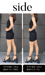 モデル:164cm(着用サイズ:FREE/F-L 着用カラー:BLK)