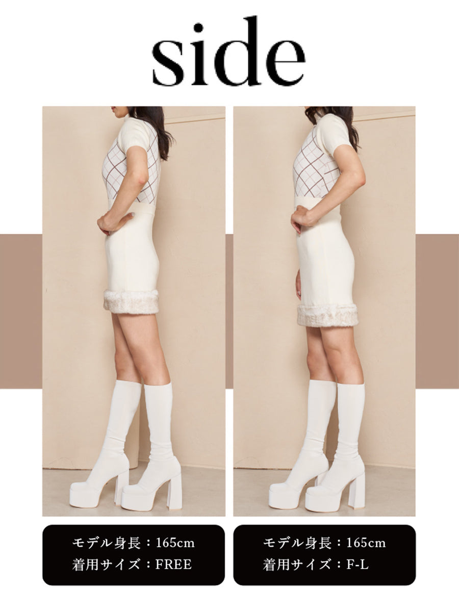 モデル:165cm(着用サイズ:FREE/F-L 着用カラー:IVO)