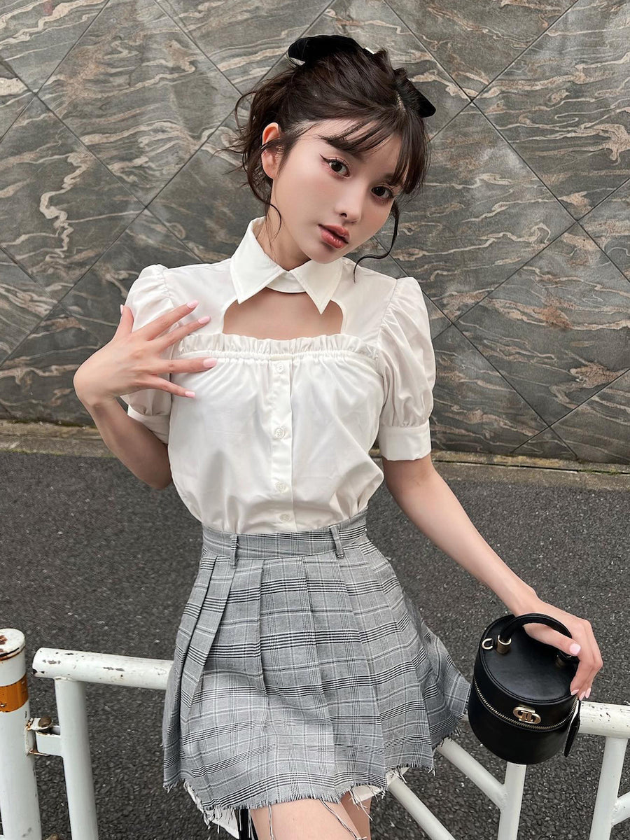 モデル:160cm(着用サイズ:FREE 着用カラー:WHT)