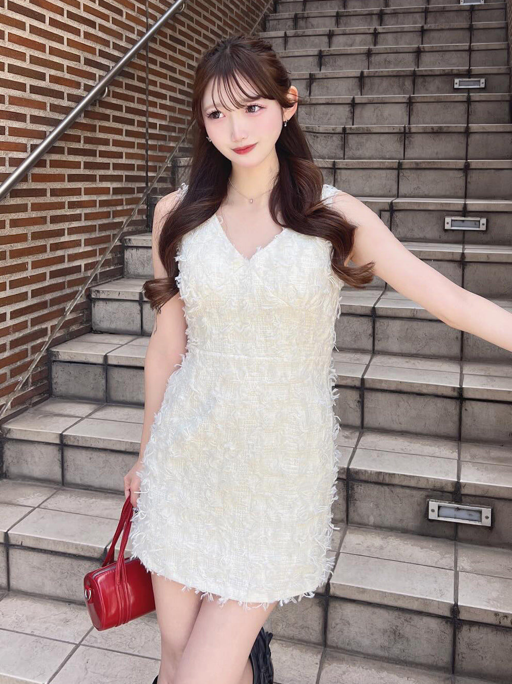 モデル:158cm(着用サイズ:FREE 着用カラー:IVO)