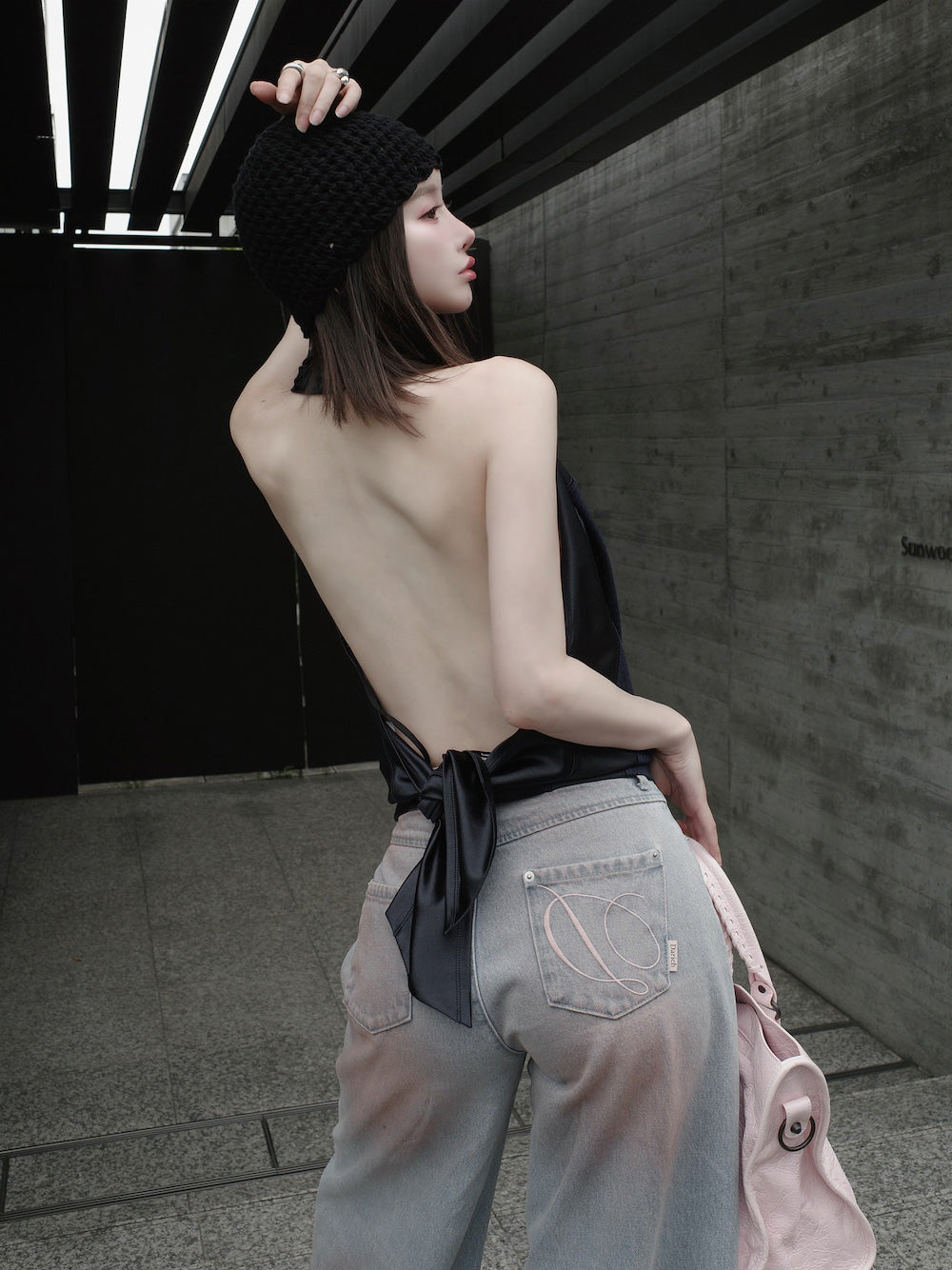 モデル:160cm(着用サイズ:S 着用カラー:I-BLU)
