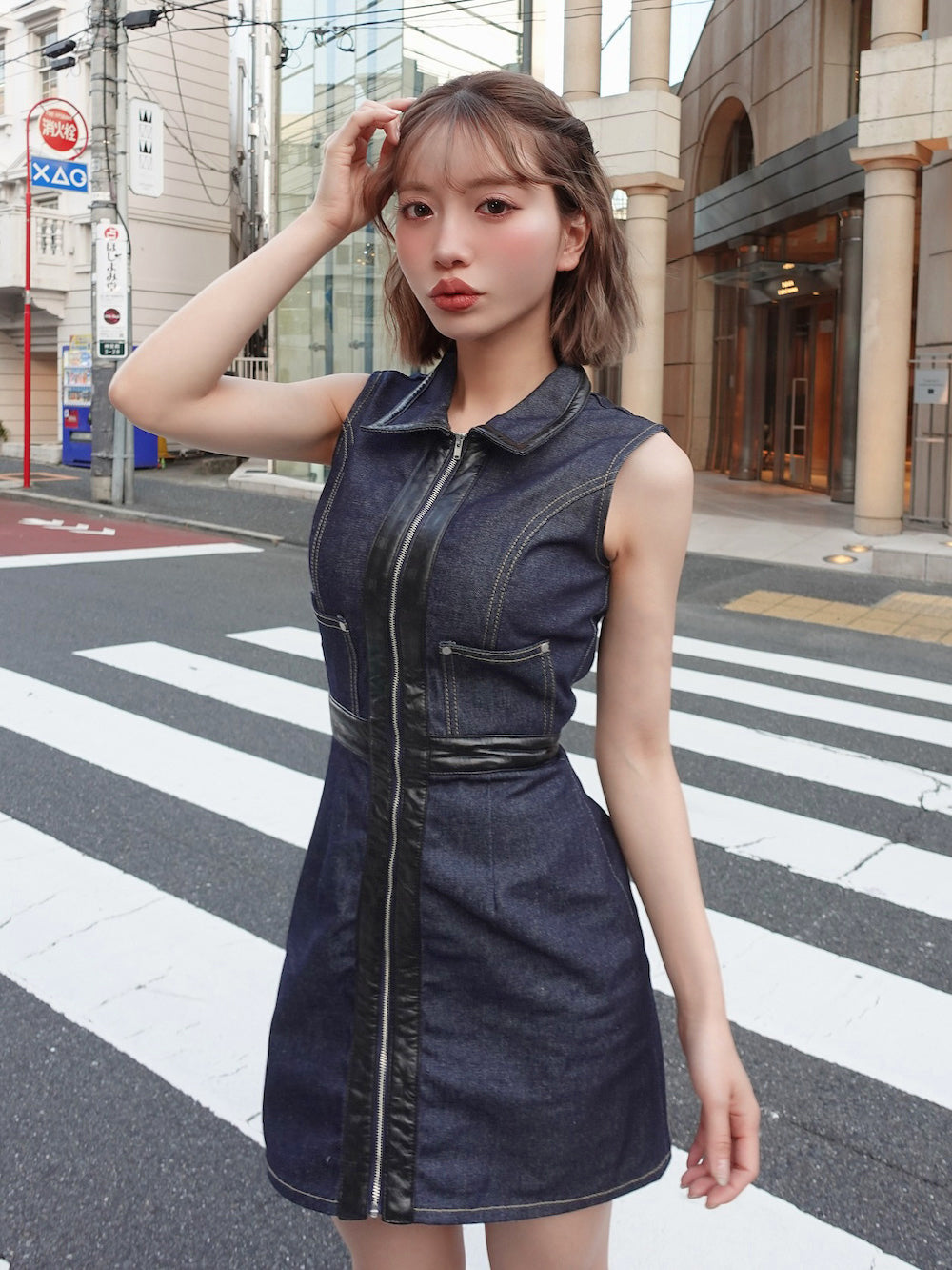 モデル:155cm(着用サイズ:FREE 着用カラー:IND)