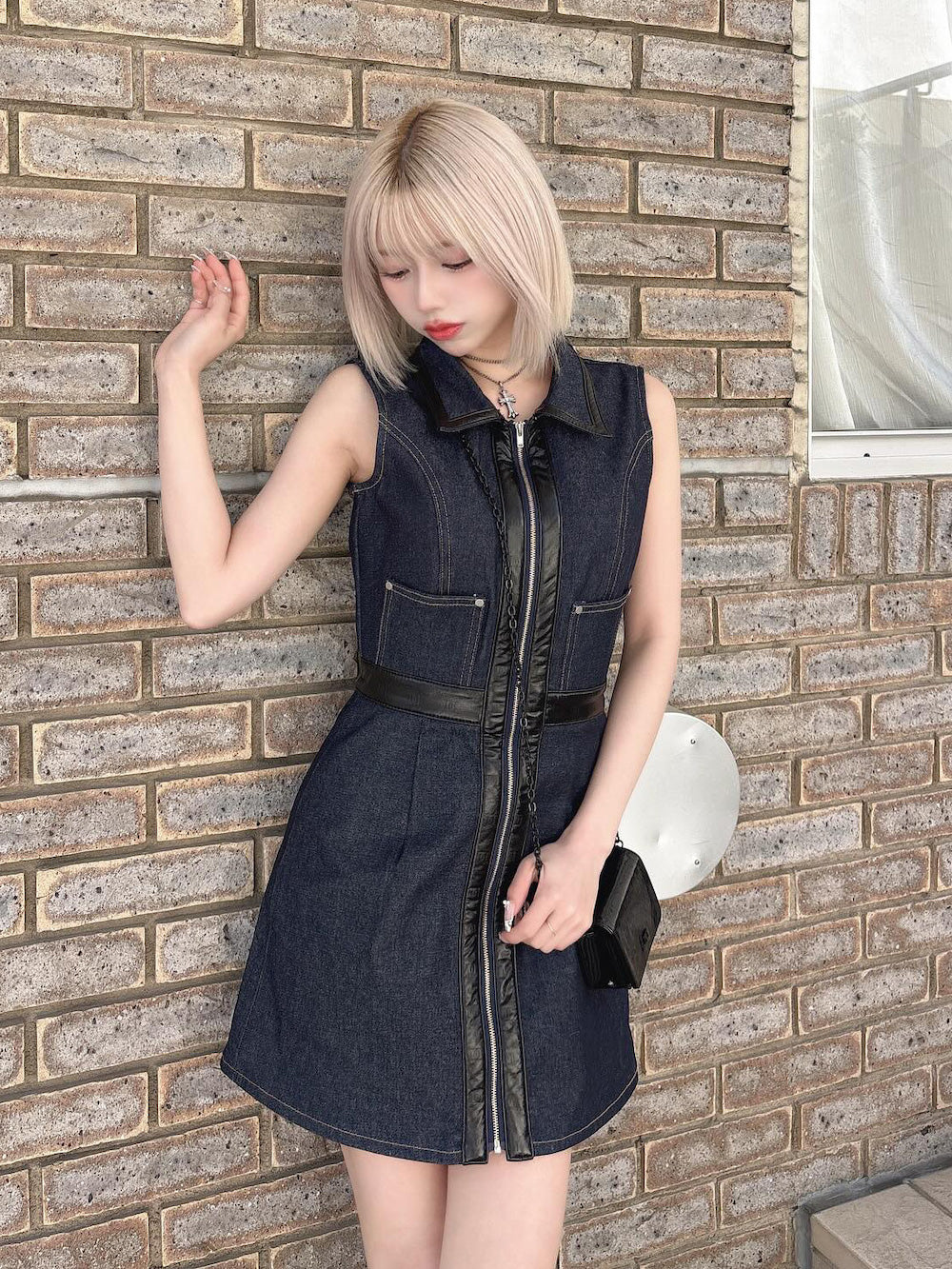 モデル:155cm(着用サイズ:FREE 着用カラー:IND)