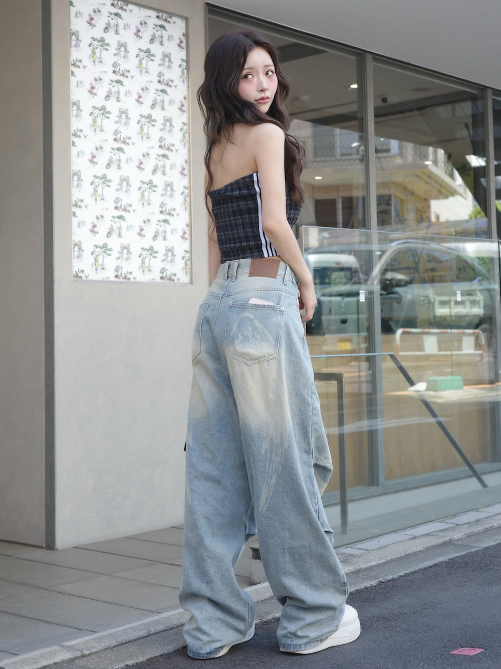 モデル:158cm(着用サイズ:FREE 着用カラー:GRN)
