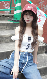 モデル:158cm(着用サイズ:FREE 着用カラー:WHT)