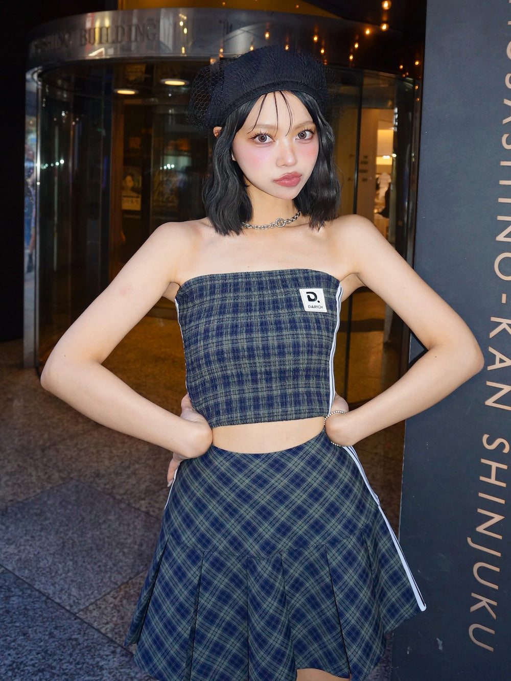 モデル:163cm(着用サイズ:FREE 着用カラー:GRN)