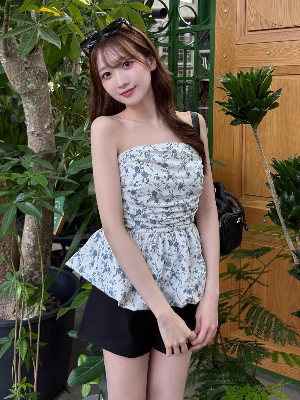 モデル:160cm(着用サイズ:FREE 着用カラー:WHT)