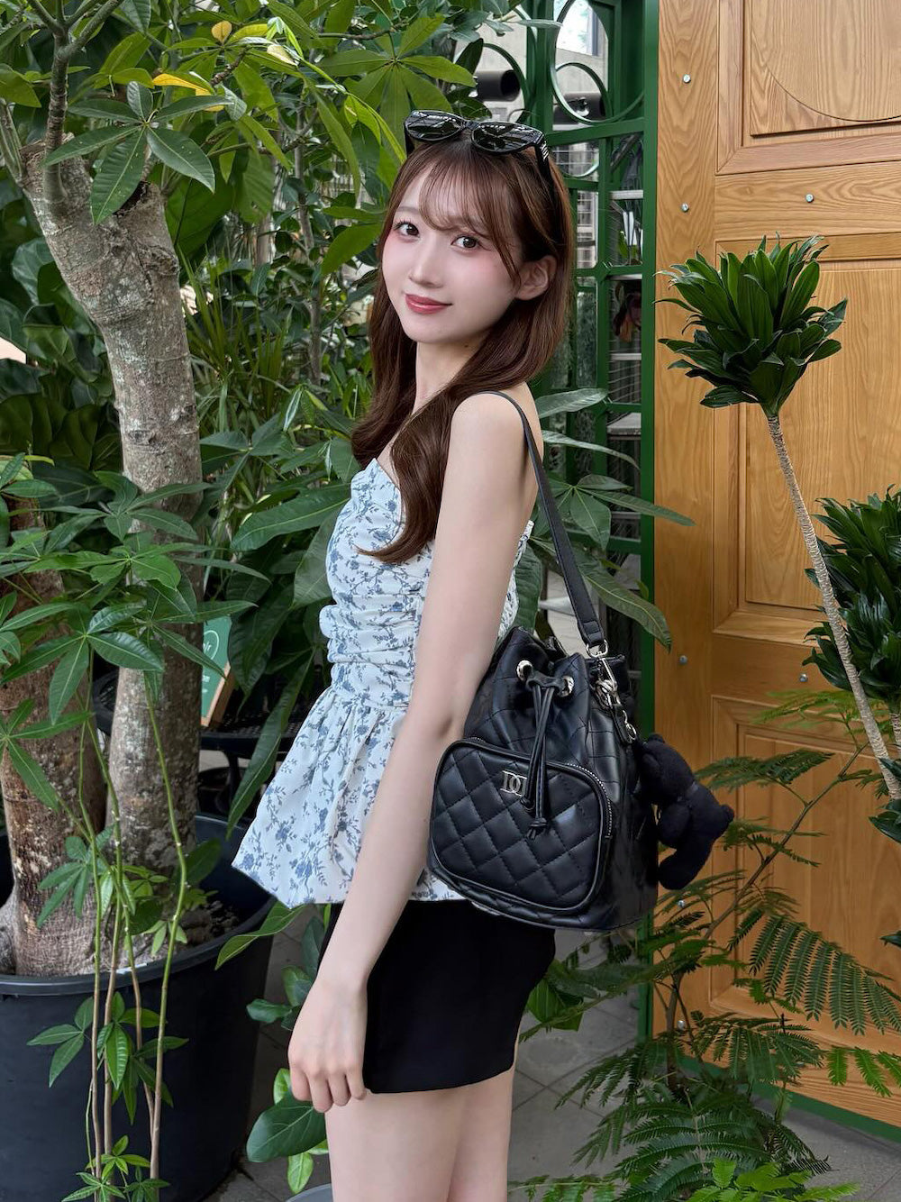 モデル:160cm(着用サイズ:FREE 着用カラー:WHT)