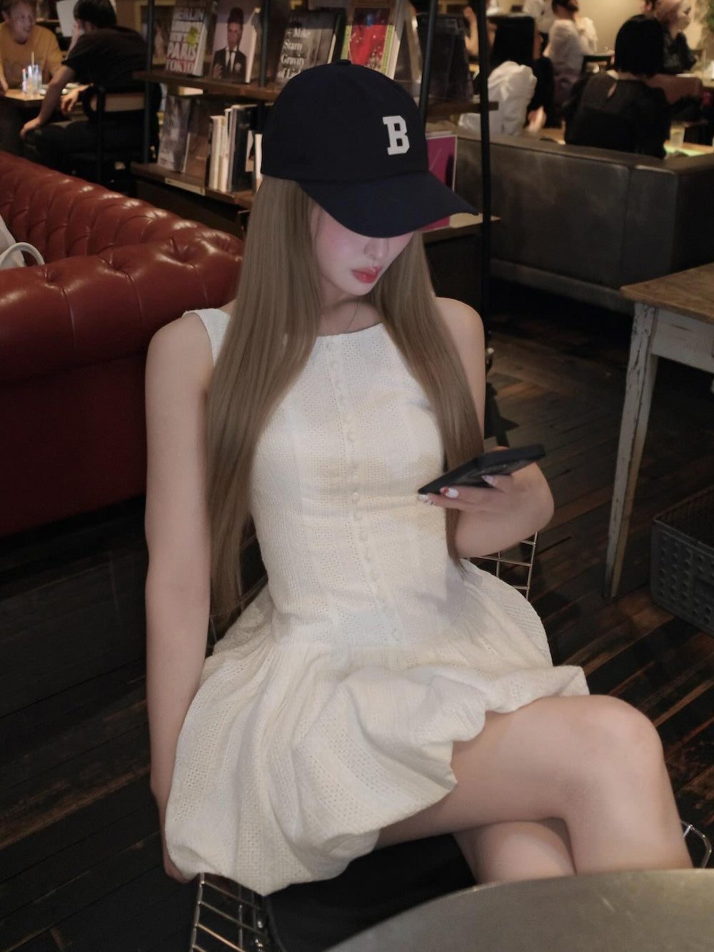モデル:163cm(着用サイズ:FREE 着用カラー:WHT)