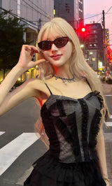 モデル:165cm(着用サイズ:FREE 着用カラー:BLK)