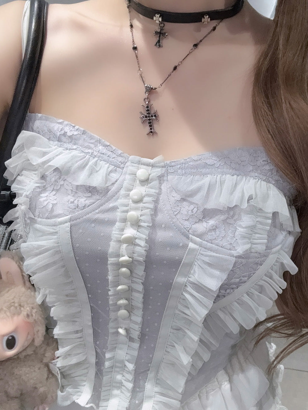 モデル:158cm(着用サイズ:FREE 着用カラー:L-GRY)