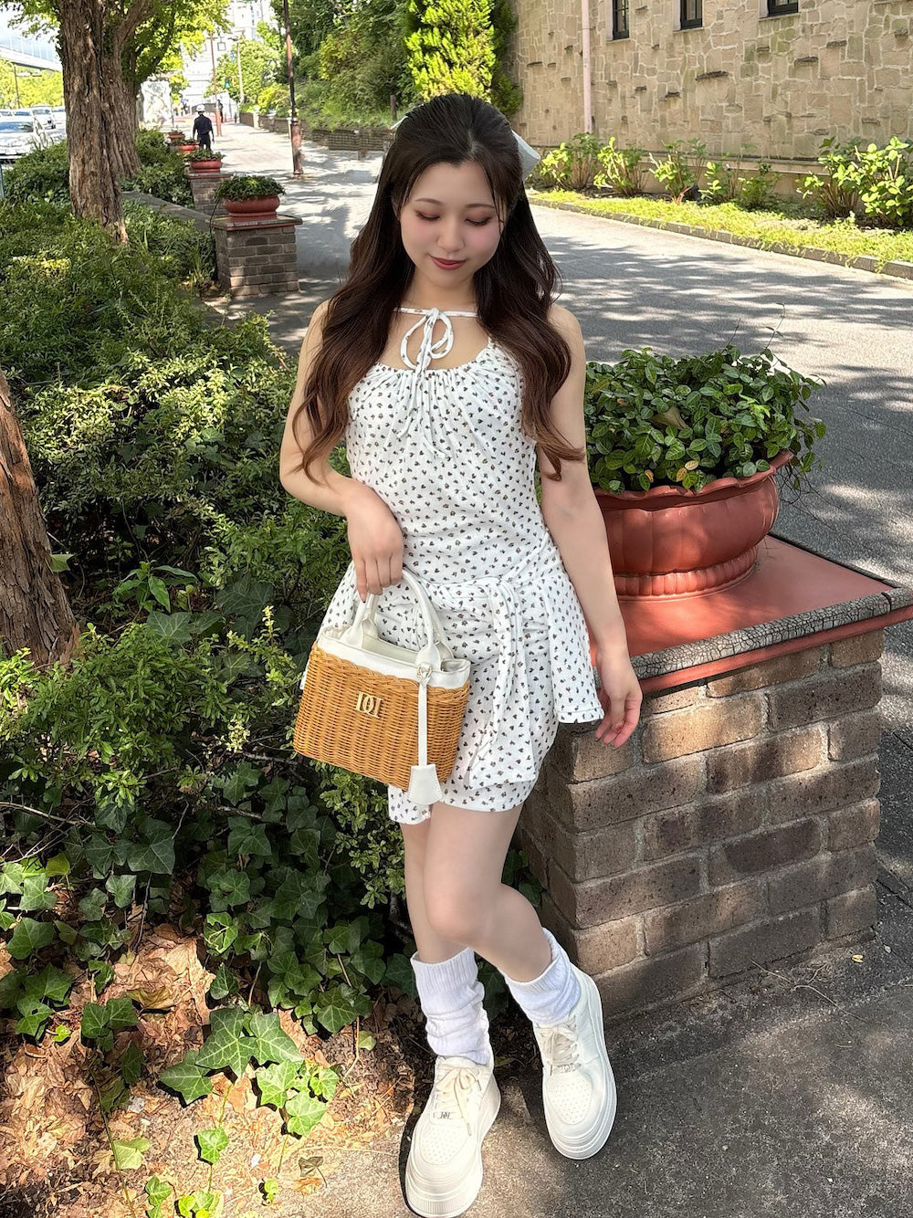 モデル:151cm(着用サイズ:FREE 着用カラー:WHT)