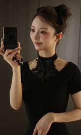 モデル:158cm(着用サイズ:FREE 着用カラー:BLK)