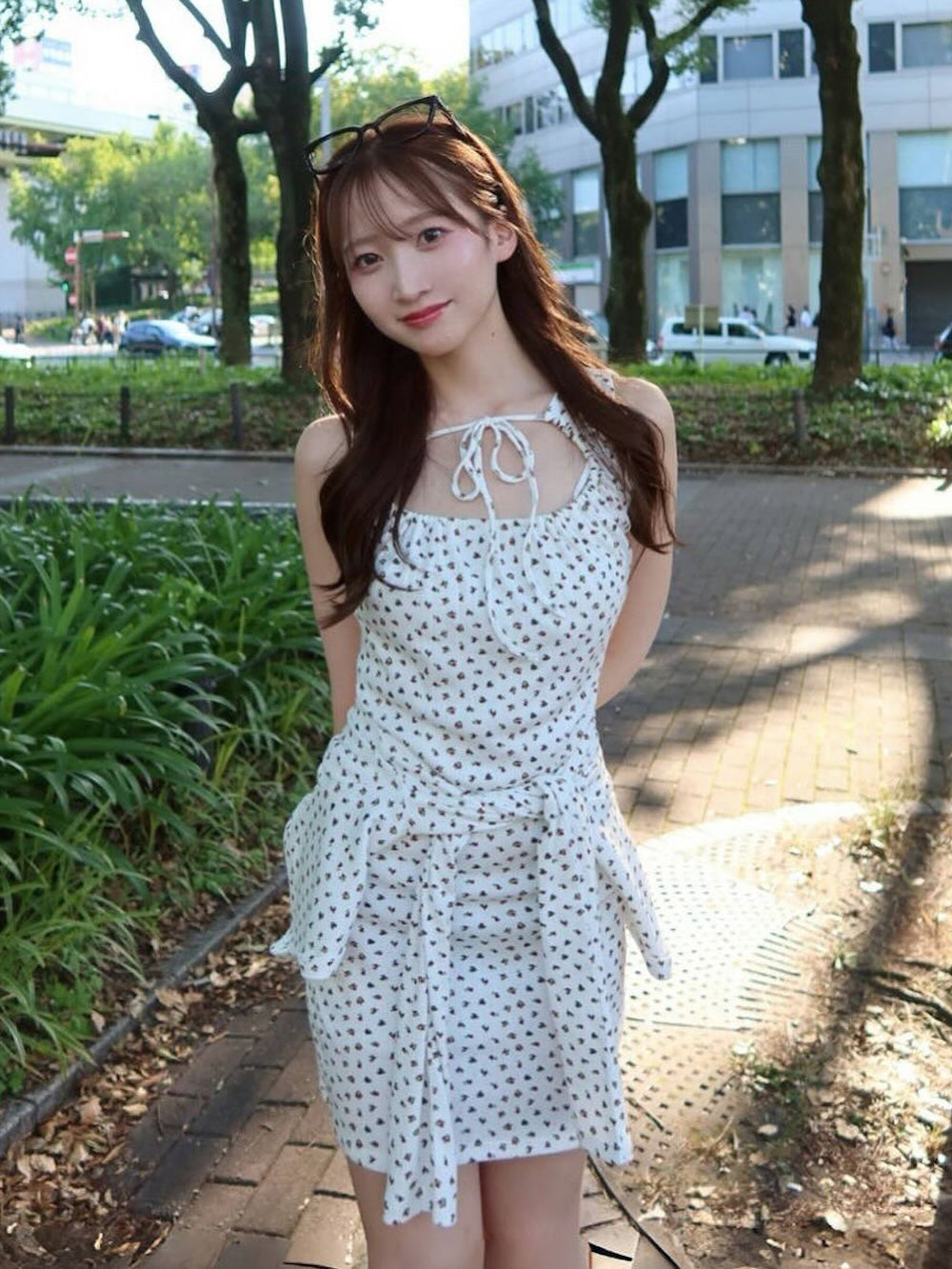 モデル:160cm(着用サイズ:FREE 着用カラー:WHT)