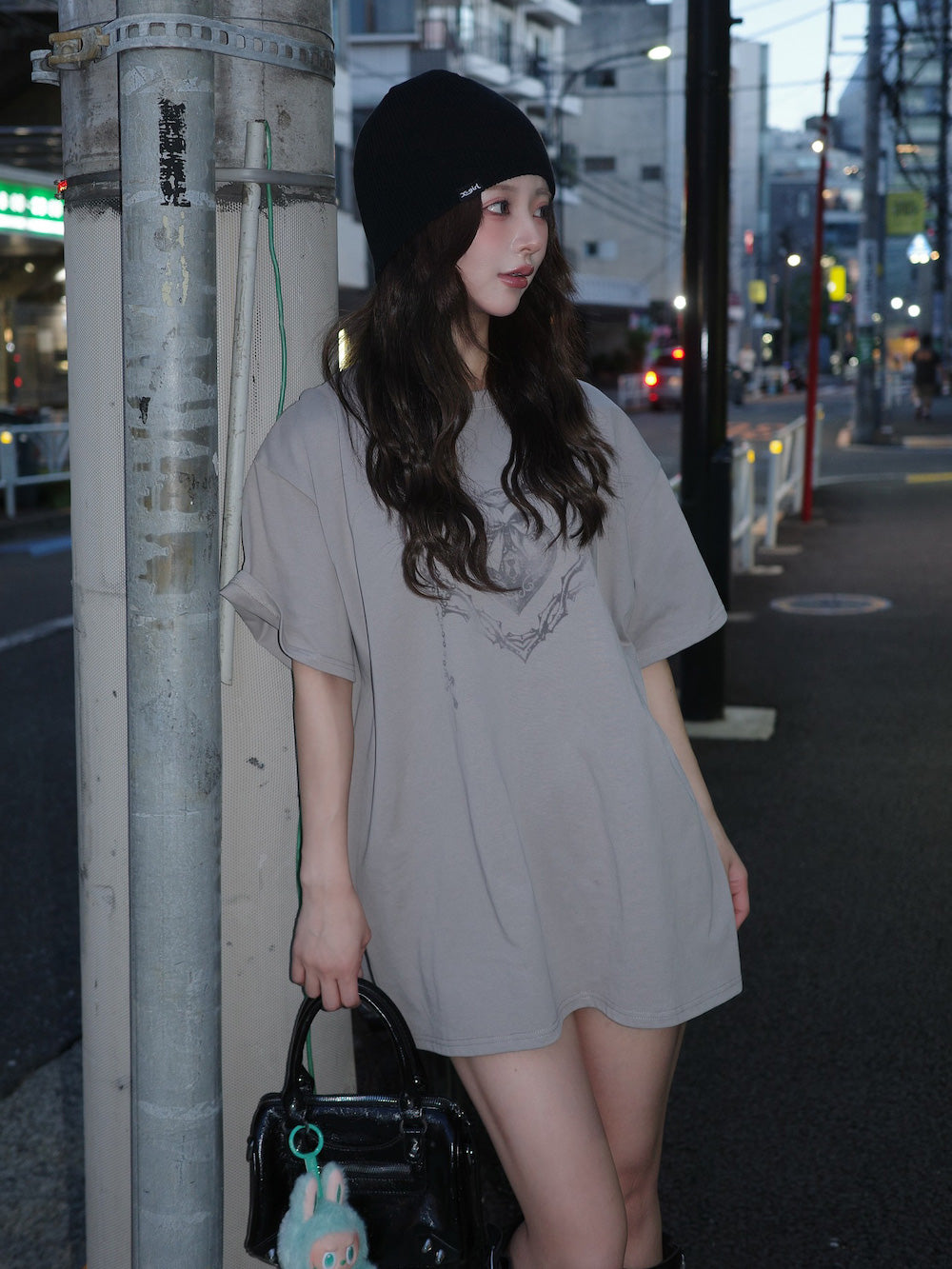 モデル:158cm(着用サイズ:FREE 着用カラー:G-BEG)
