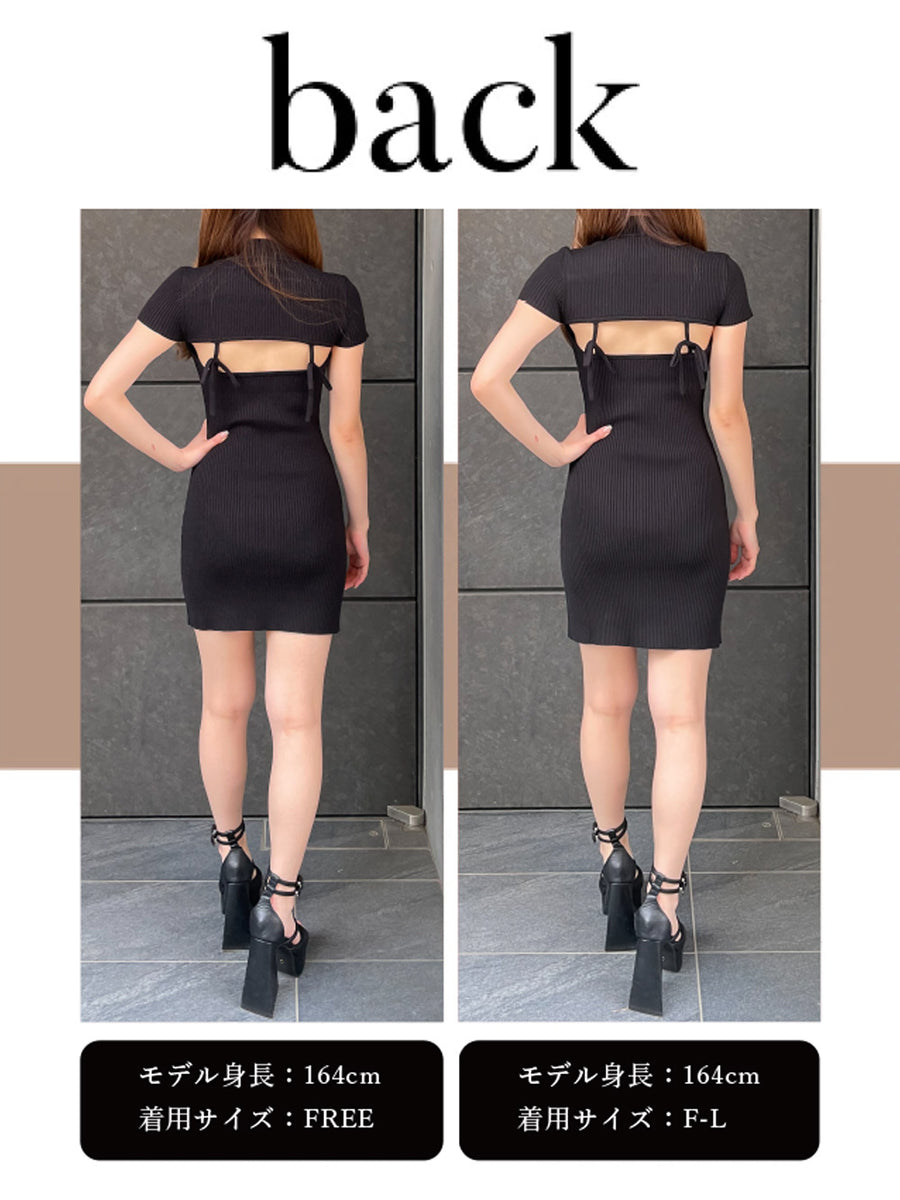 モデル:164cm(着用サイズ:FREE/F-L 着用カラー:BLK)