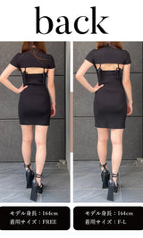 モデル:164cm(着用サイズ:FREE/F-L 着用カラー:BLK)