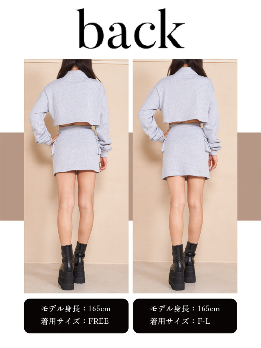 モデル:165cm(着用サイズ:FREE/F-L 着用カラー:GRY)