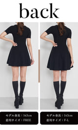 モデル:163cm(着用サイズ:FREE/F-L 着用カラー:BLK)