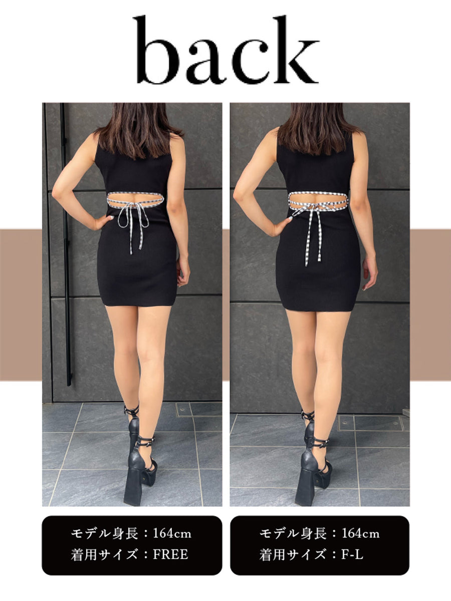 モデル:164cm(着用サイズ:FREE/F-L 着用カラー:BLK)