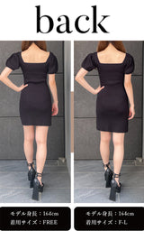 モデル:164cm(着用サイズ:FREE/F-L 着用カラー:BLK)