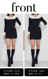 モデル:163cm(着用サイズ:FREE/F-L 着用カラー:BLK)