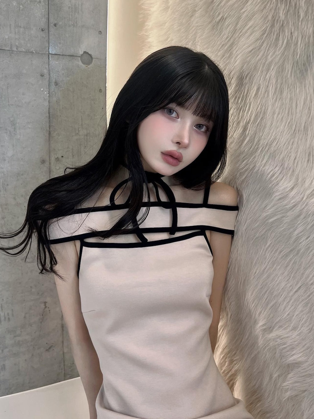 モデル:160cm(着用サイズ:FREE 着用カラー:BEG)