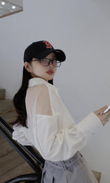 モデル:160cm(着用サイズ:FREE 着用カラー:WHT)