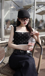 モデル:160cm(着用サイズ:FREE 着用カラー:BLK)