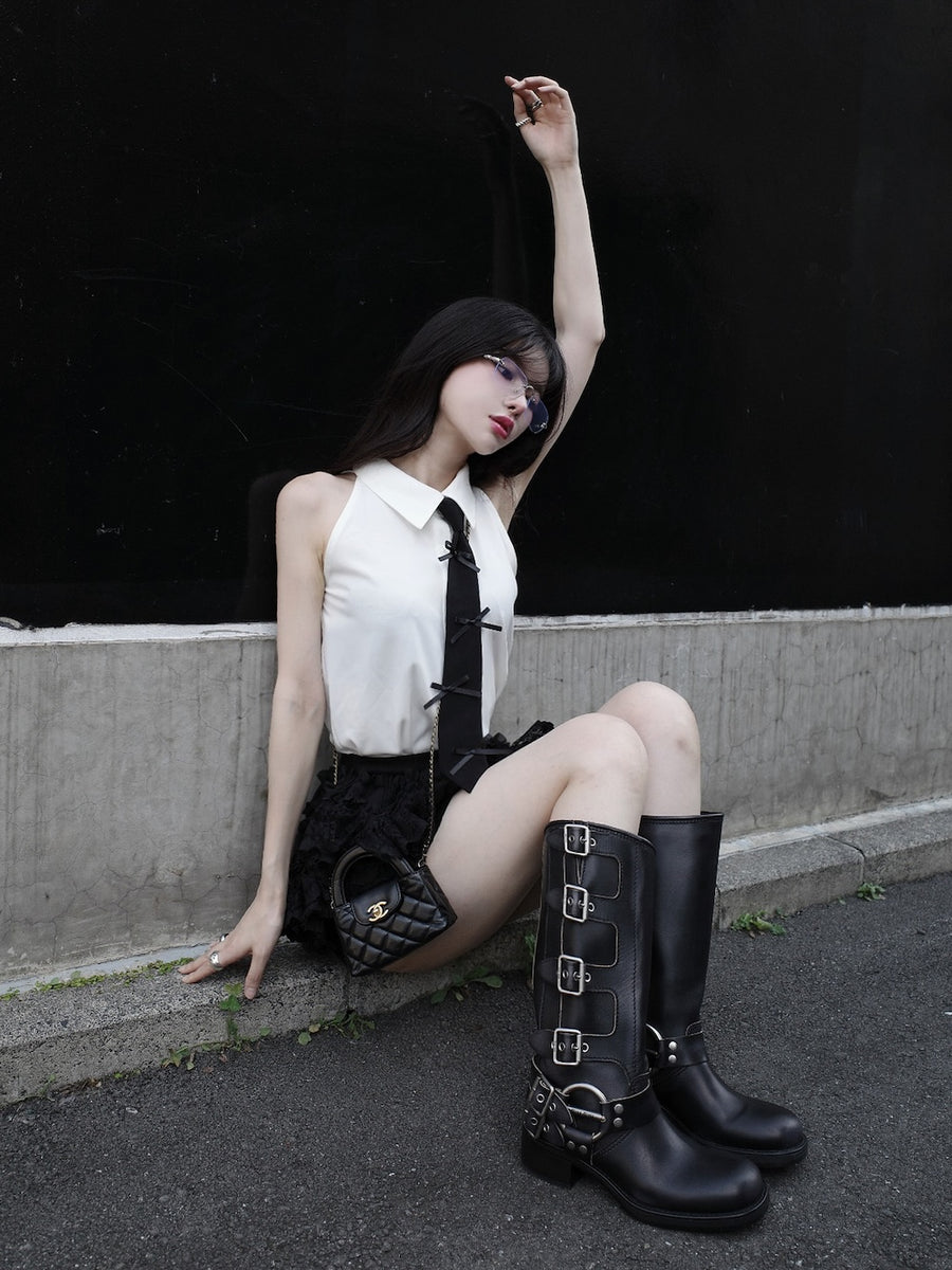 モデル:160cm(着用サイズ:FREE 着用カラー:WHT)