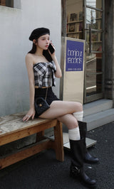 モデル:160cm(着用サイズ:FREE 着用カラー:BLK)