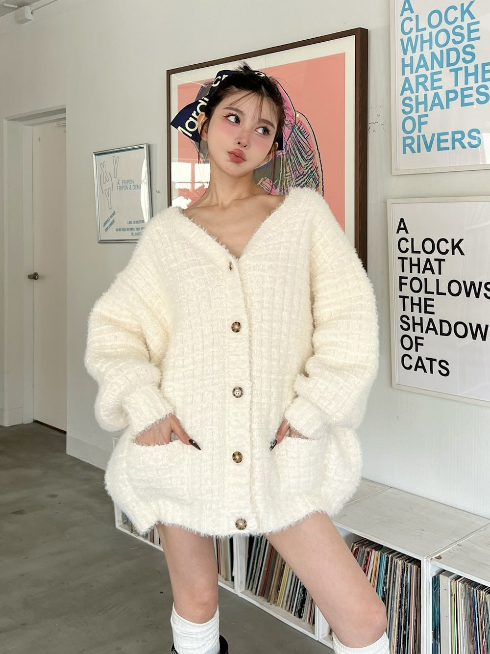 モデル:160cm(着用サイズ:FREE 着用カラー:IVO)