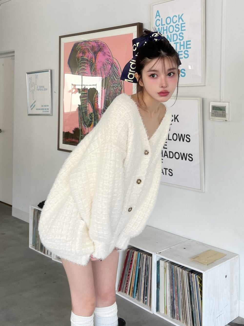 モデル:160cm(着用サイズ:FREE 着用カラー:IVO)