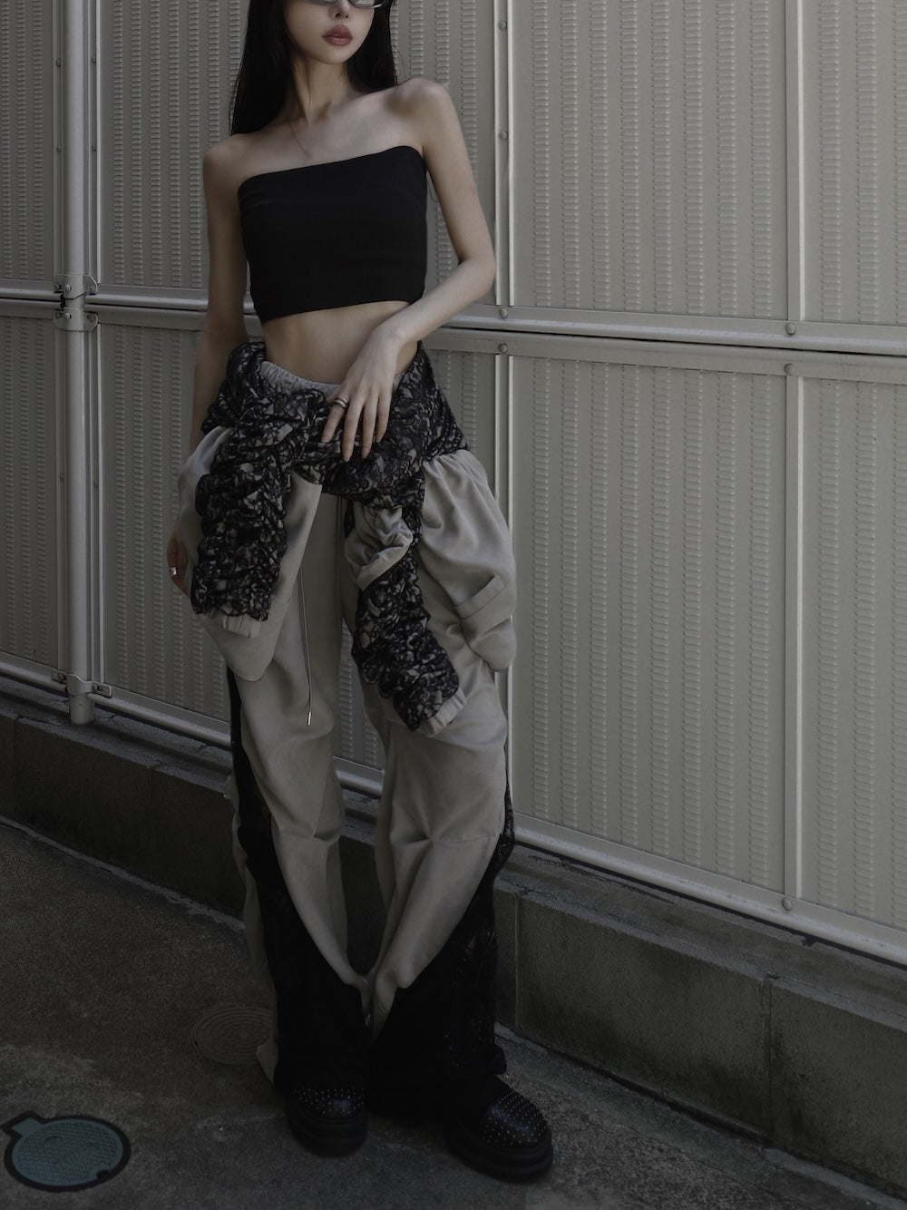 モデル:160cm(着用サイズ:FREE 着用カラー:GRY)