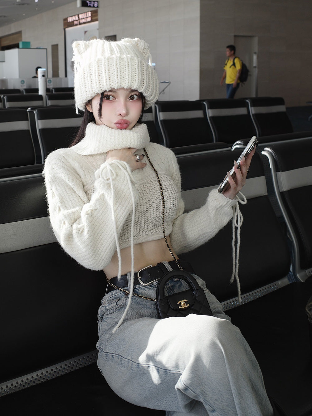 モデル:160cm(着用サイズ:FREE 着用カラー:IVO)