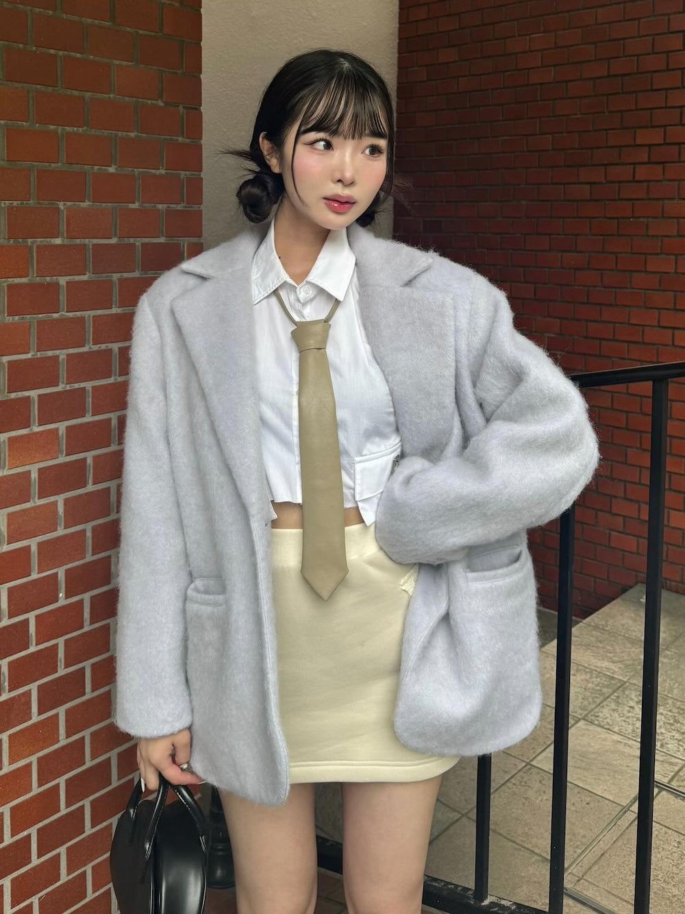 モデル:163cm(着用サイズ:FREE 着用カラー:SAX)