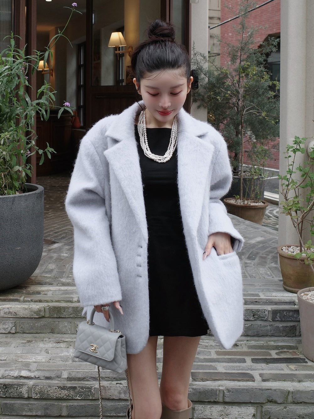 モデル:160cm(着用サイズ:FREE 着用カラー:SAX)