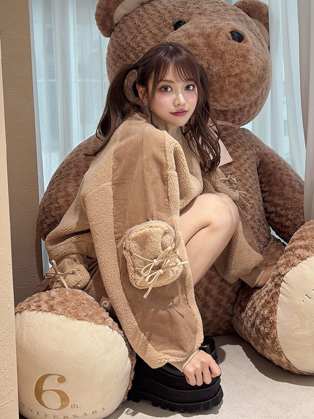 モデル:163cm(着用サイズ:FREE 着用カラー:BEG)
