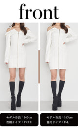 モデル:163cm(着用サイズ:FREE/F-L 着用カラー:WHT)