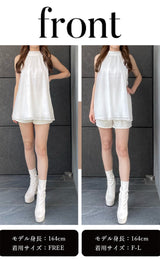 モデル:164cm(着用サイズ:FREE/F-L 着用カラー:WHT)