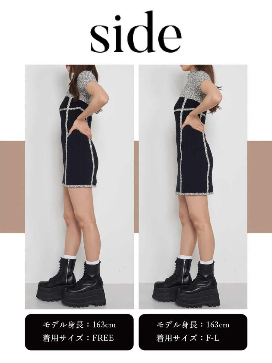 モデル:163cm(着用サイズ:FREE/F-L 着用カラー:BLK)