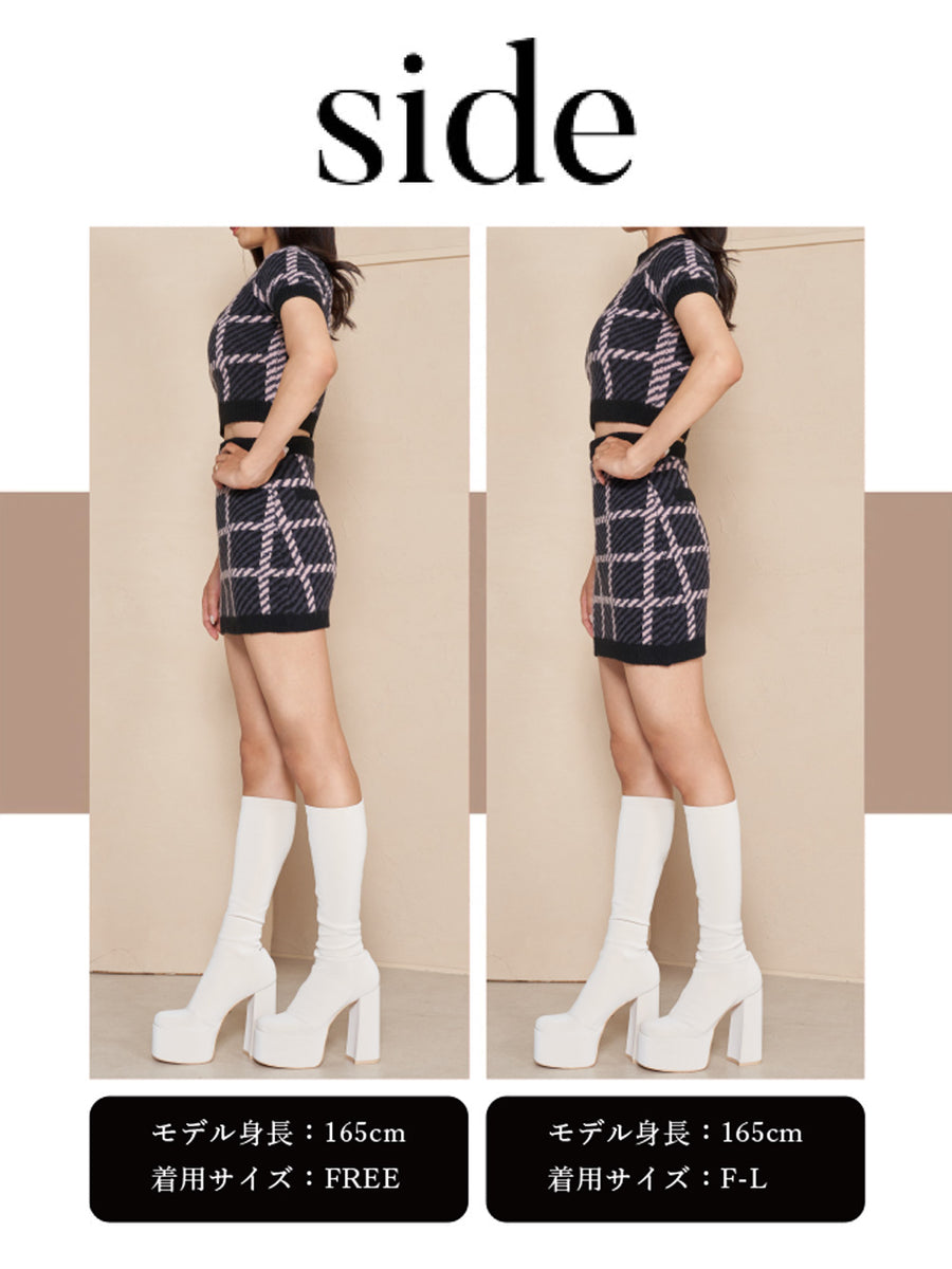 モデル:165cm(着用サイズ:FREE/F-L 着用カラー:BLK)