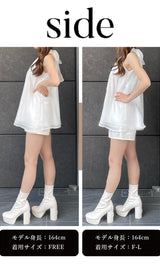 モデル:164cm(着用サイズ:FREE/F-L 着用カラー:WHT)
