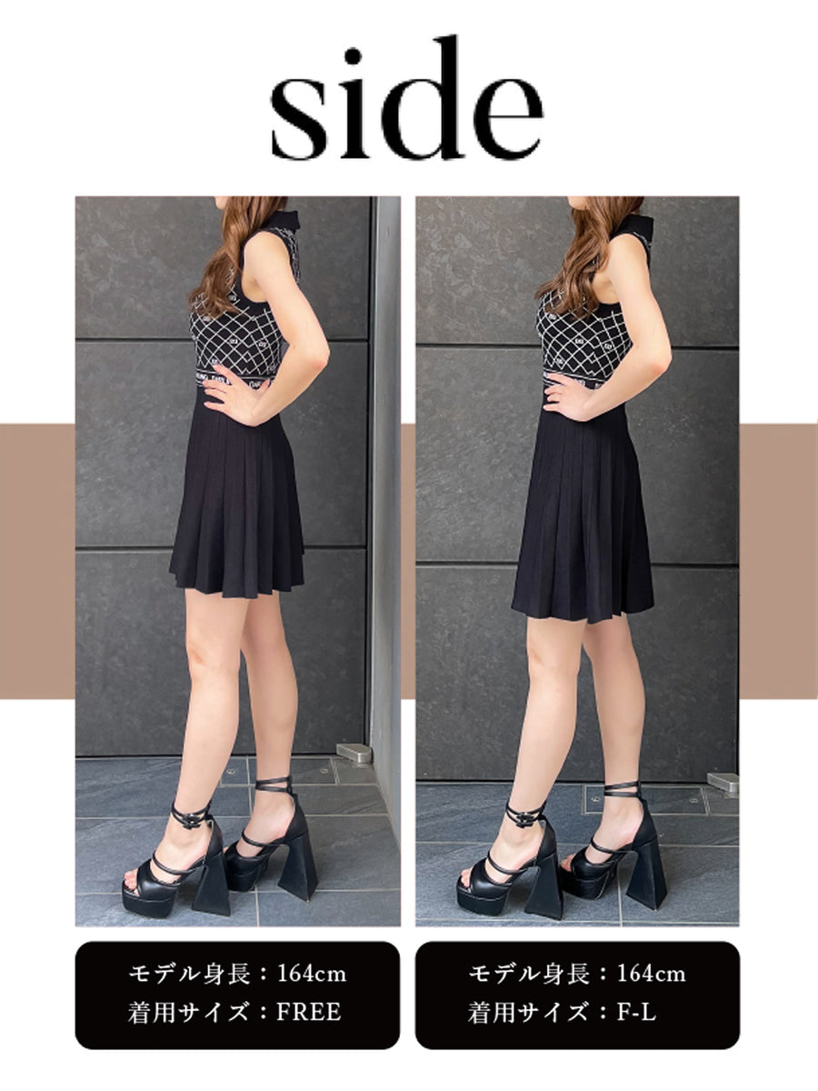 モデル:164cm(着用サイズ:FREE/F-L 着用カラー:BLK)